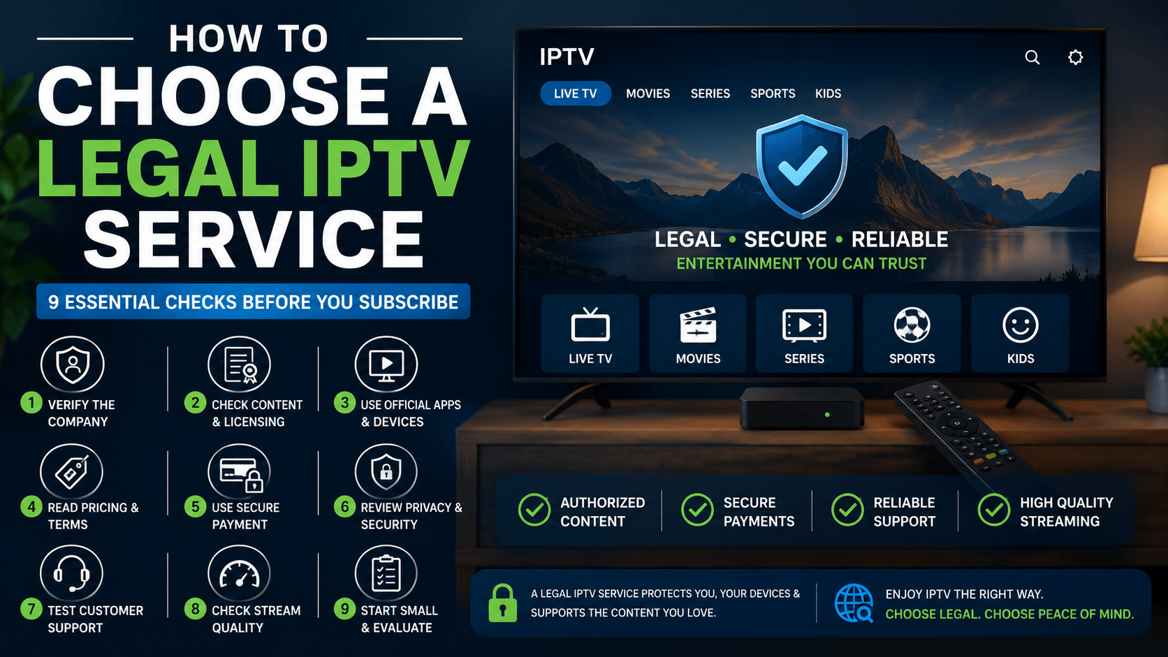 Choose a Legal IPTV Service